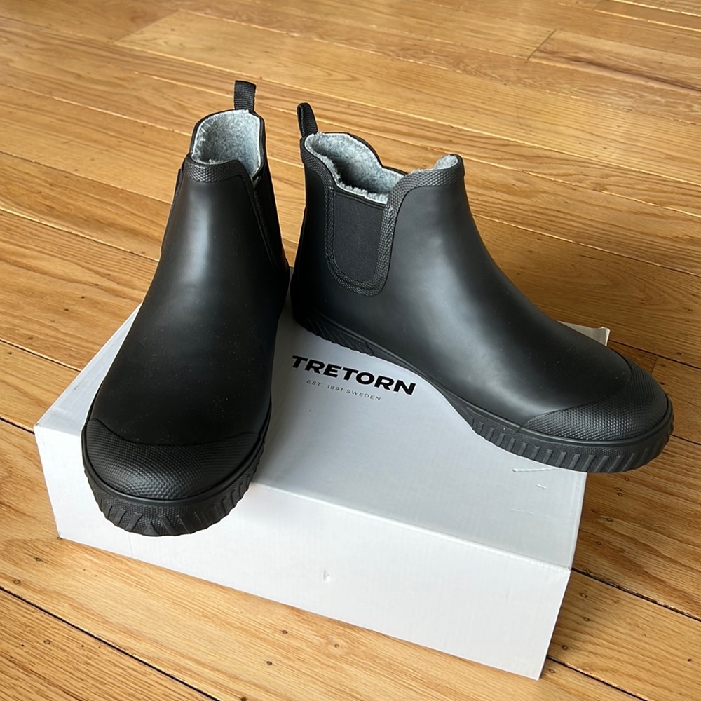 NEW ✨ Men’s Tretorn Chelsea Rainboots Black w/lining